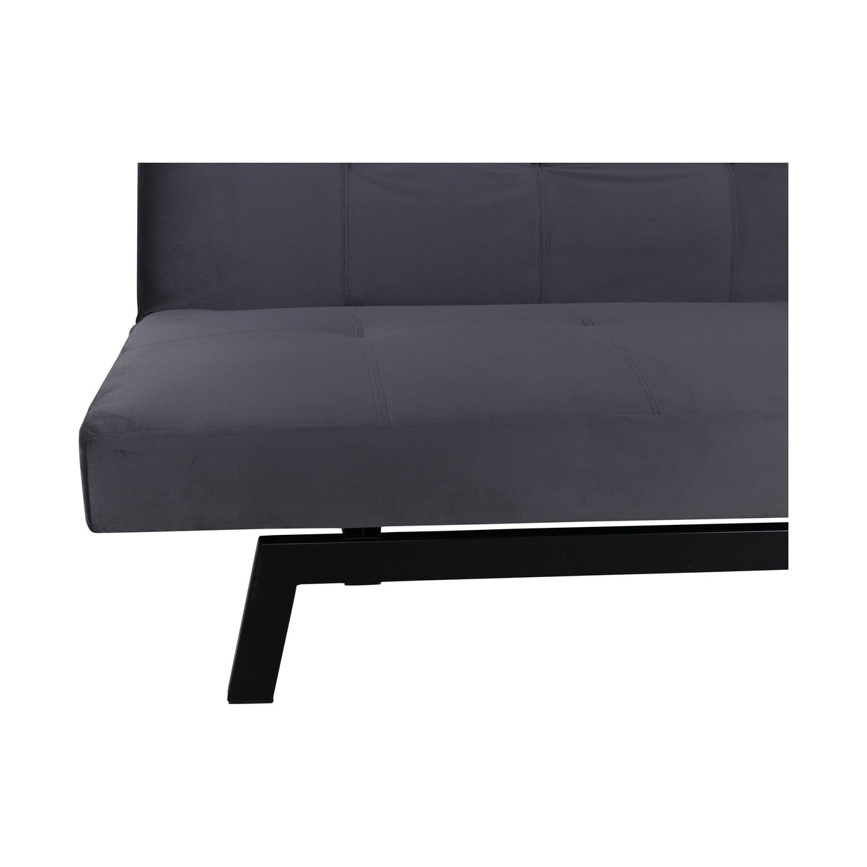 Bodil Sofabett - Schwarz / Dunkelgrauer Samt - ZEN ZONE Furniture