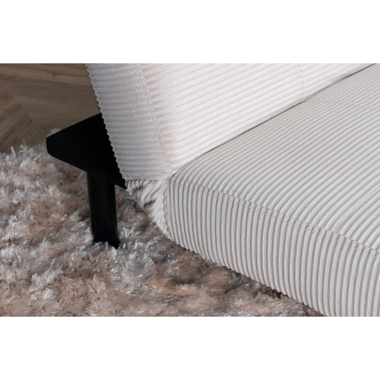 Bodil Sofabett - Schwarz / Beige Kord - ZEN ZONE Furniture