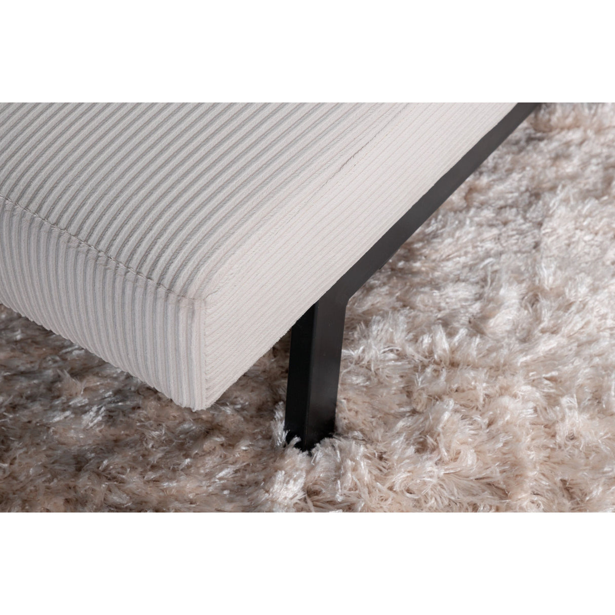 Bodil Sofabett - Schwarz / Beige Kord - ZEN ZONE Furniture