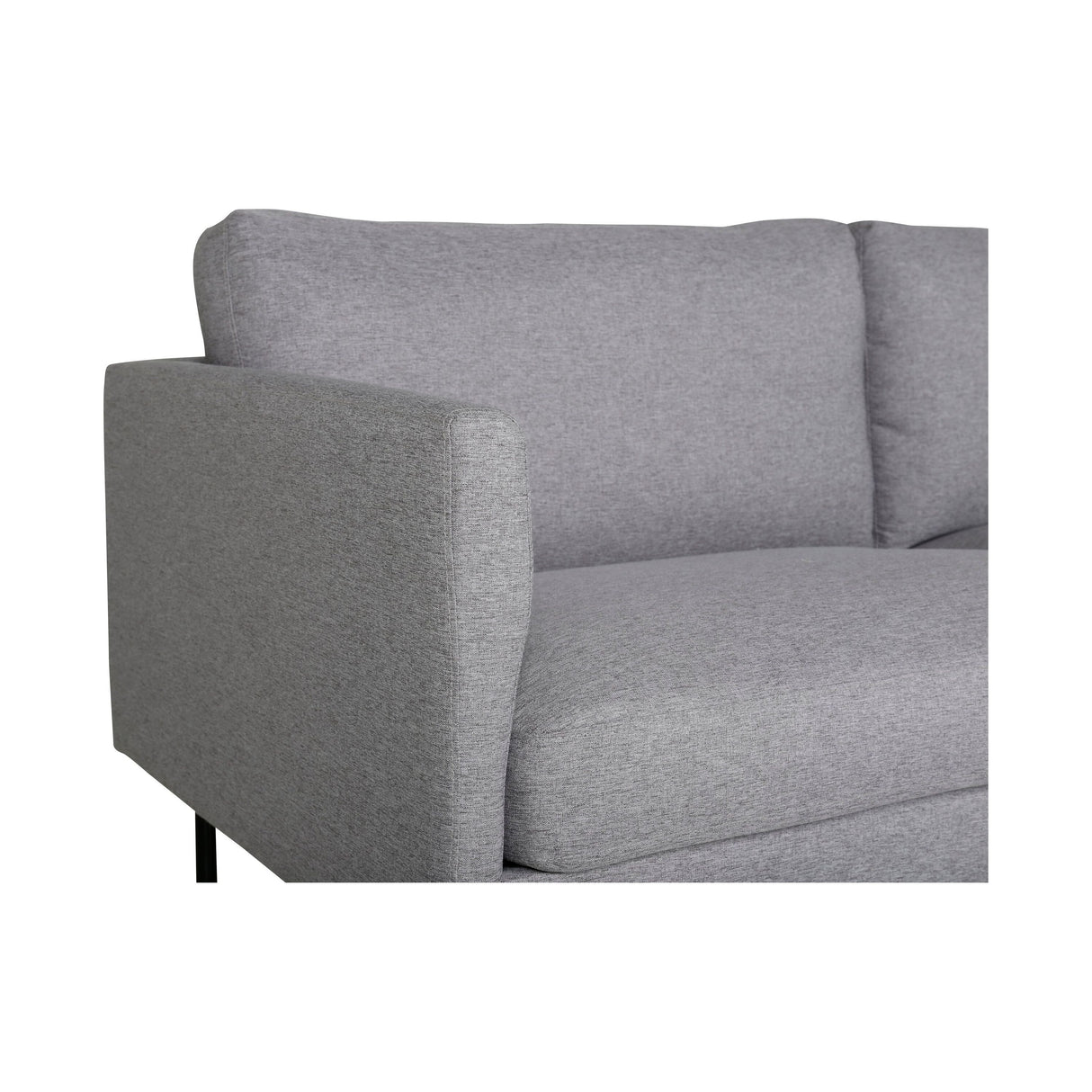 Zoom 2-Sitzer Sofa - Schwarz / Stahlgrau Stoff - ZEN ZONE Furniture