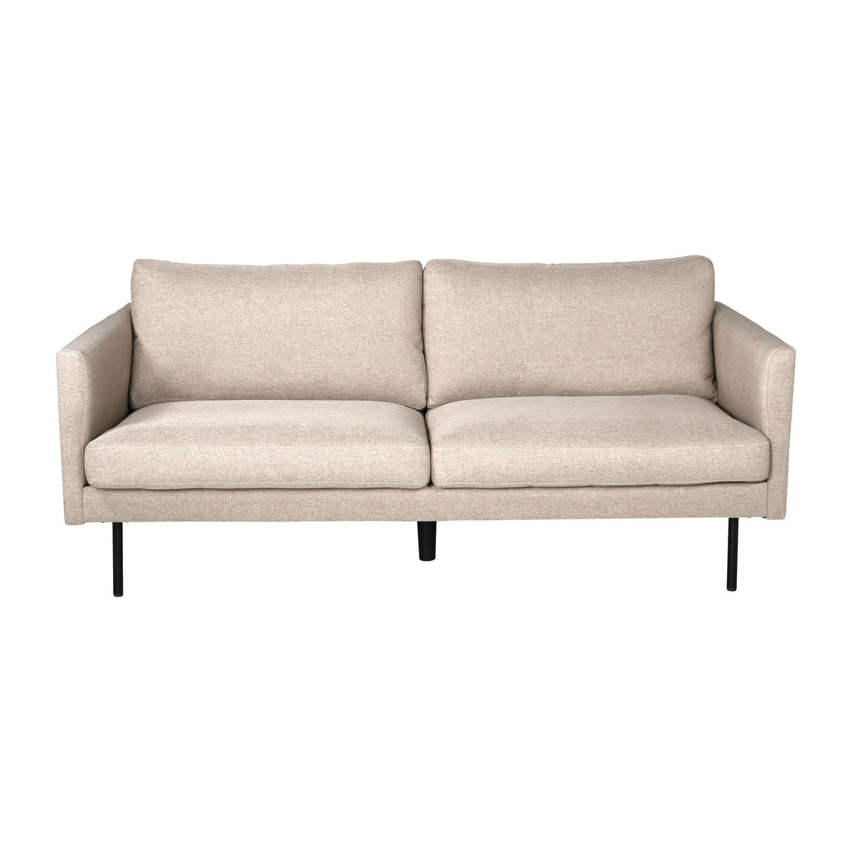 Zoom 2-Sitzer Sofa - Schwarz / Brauner Stoff - ZEN ZONE Furniture