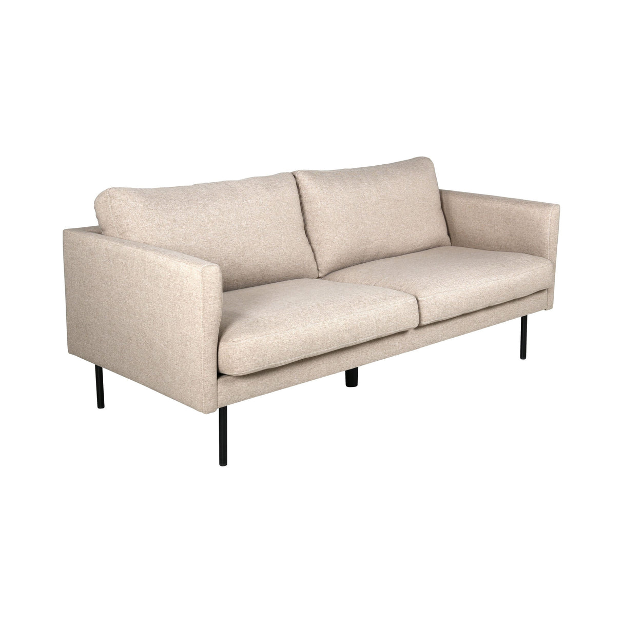 Zoom 2-Sitzer Sofa - Schwarz / Brauner Stoff - ZEN ZONE Furniture