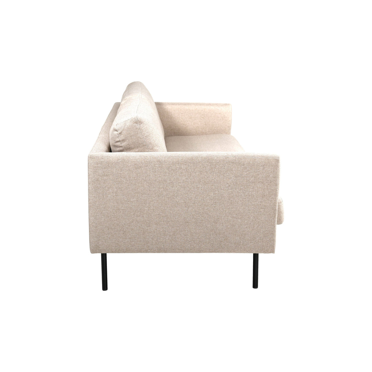 Zoom 2-Sitzer Sofa - Schwarz / Brauner Stoff - ZEN ZONE Furniture