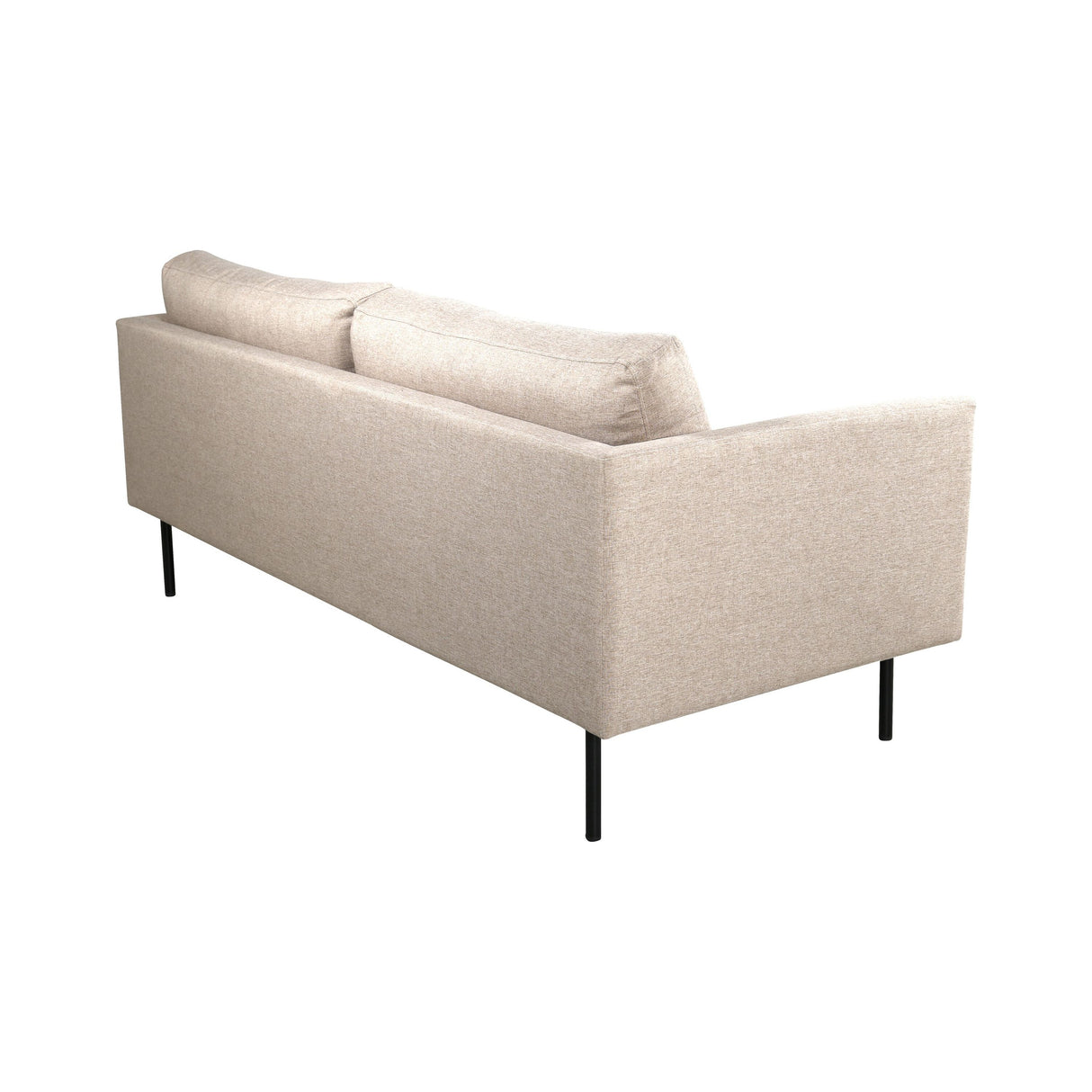 Zoom 2-Sitzer Sofa - Schwarz / Brauner Stoff - ZEN ZONE Furniture