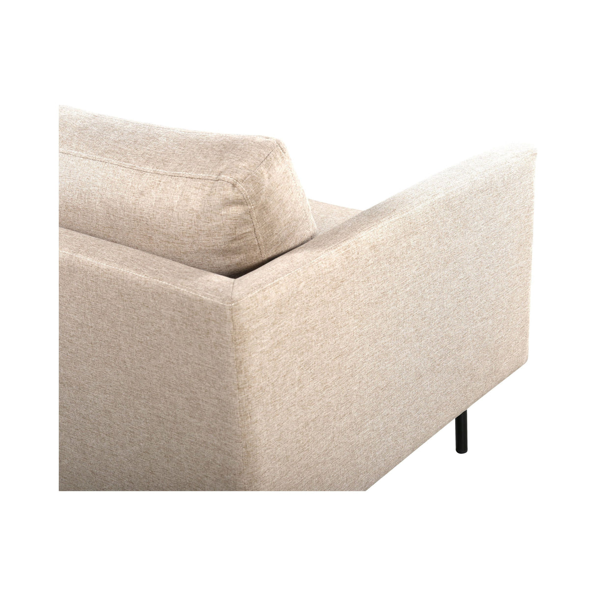 Zoom 2-Sitzer Sofa - Schwarz / Brauner Stoff - ZEN ZONE Furniture