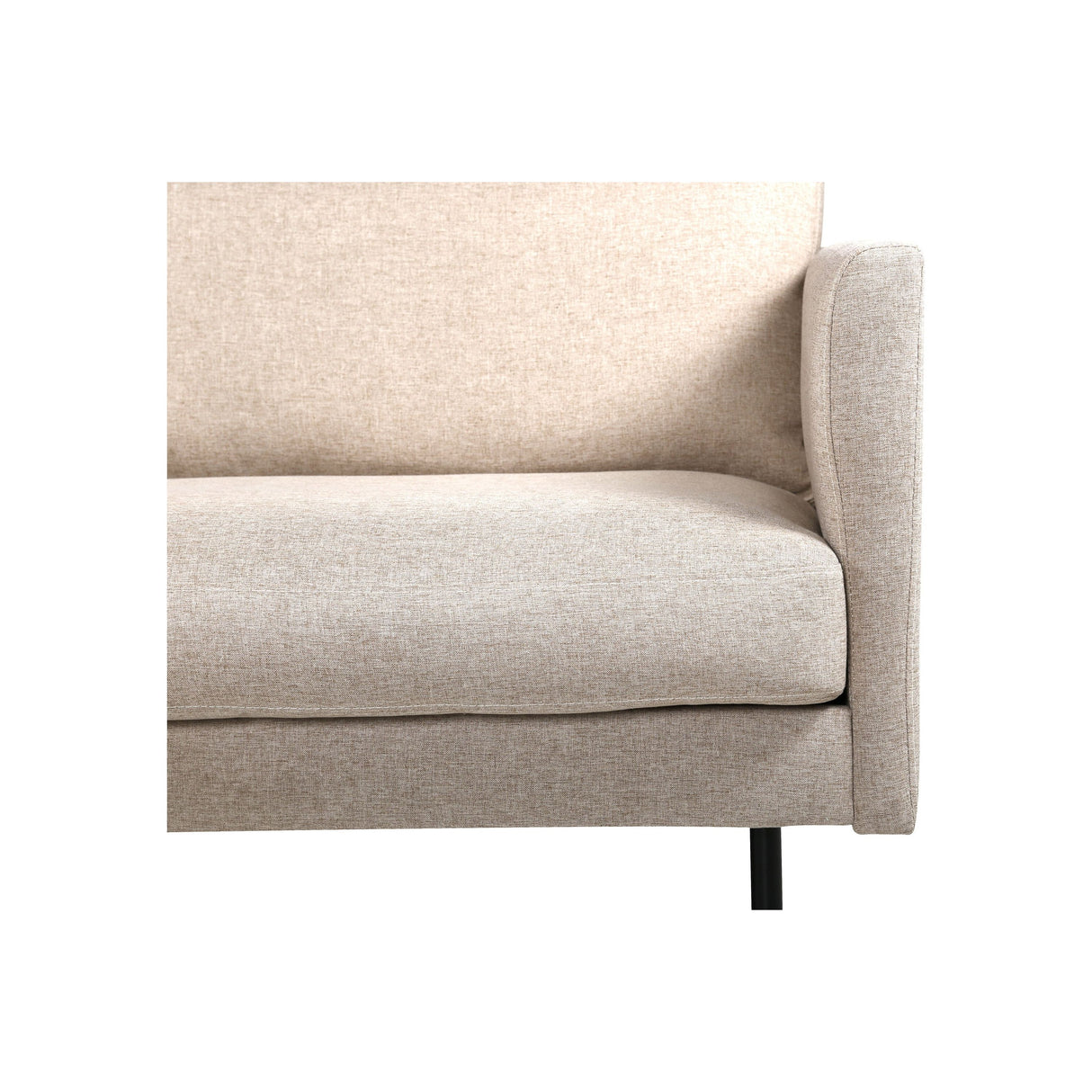 Zoom 2-Sitzer Sofa - Schwarz / Brauner Stoff - ZEN ZONE Furniture