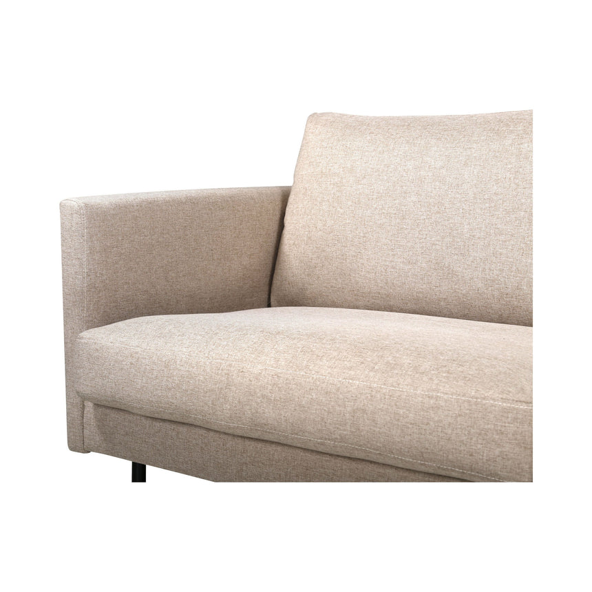 Zoom 2-Sitzer Sofa - Schwarz / Brauner Stoff - ZEN ZONE Furniture