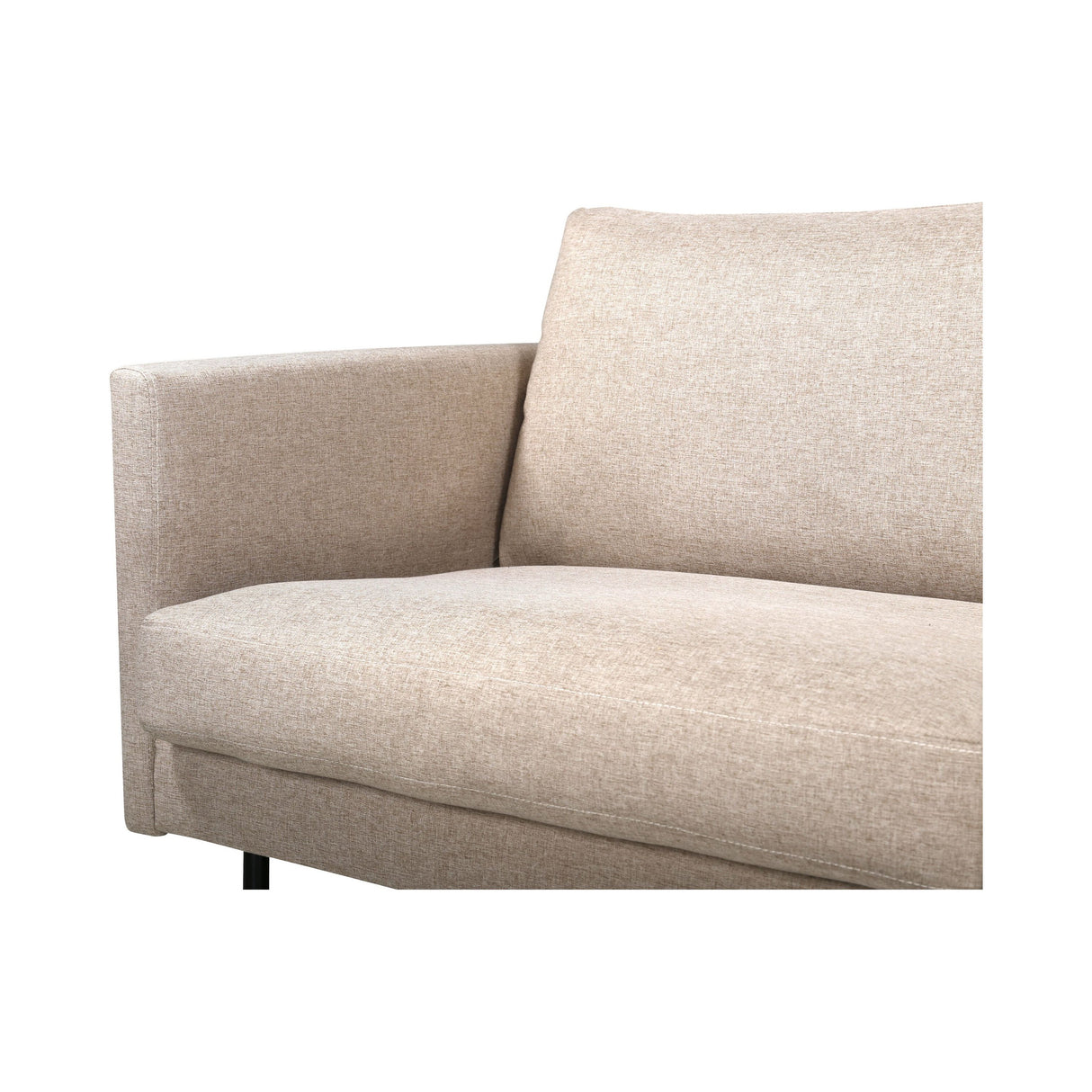 Zoom 2-Sitzer Sofa - Schwarz / Brauner Stoff - ZEN ZONE Furniture