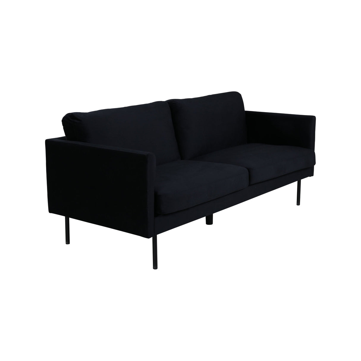 Zoom 2-Sitzer Sofa - Schwarz / Schwarzer Samt - ZEN ZONE Furniture