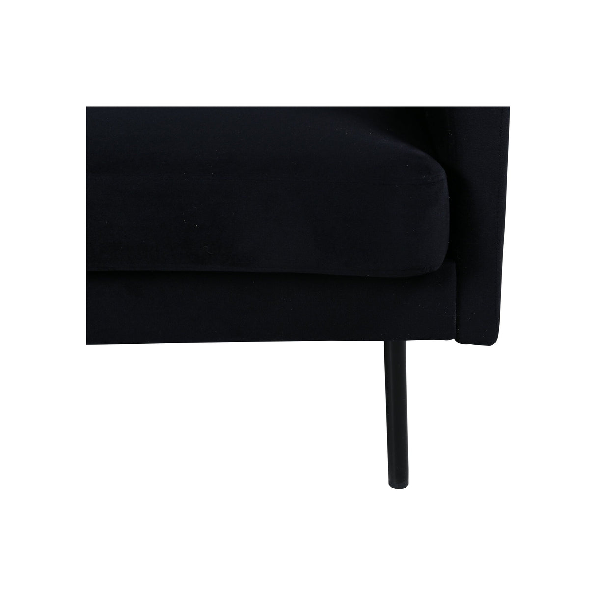 Zoom 2-Sitzer Sofa - Schwarz / Schwarzer Samt - ZEN ZONE Furniture
