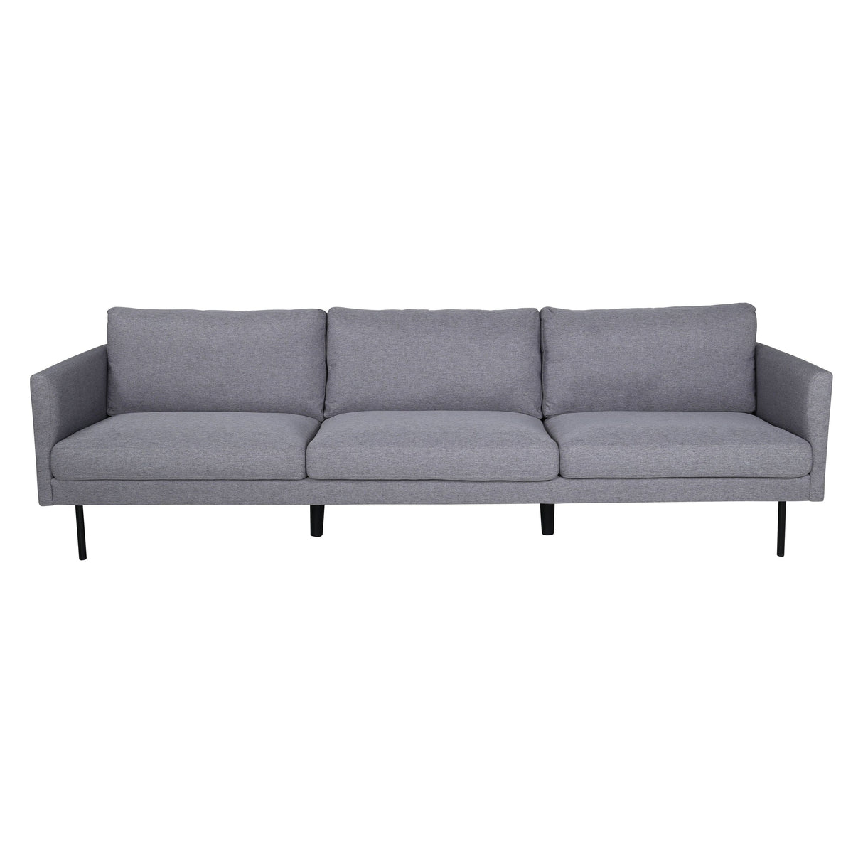 Zoom 3-Sitzer Sofa - Schwarz / Stahlgrauer Stoff - ZEN ZONE Furniture