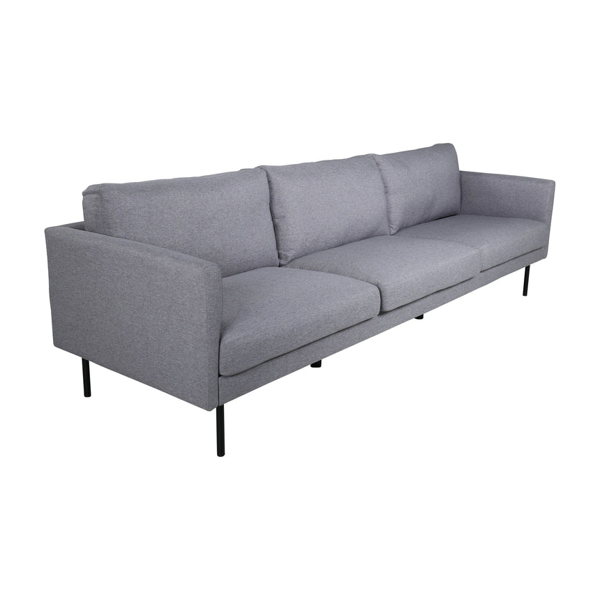 Zoom 3-Sitzer Sofa - Schwarz / Stahlgrauer Stoff - ZEN ZONE Furniture