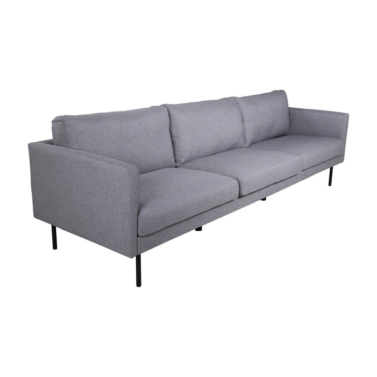 Zoom 3-Sitzer Sofa - Schwarz / Stahlgrauer Stoff - ZEN ZONE Furniture