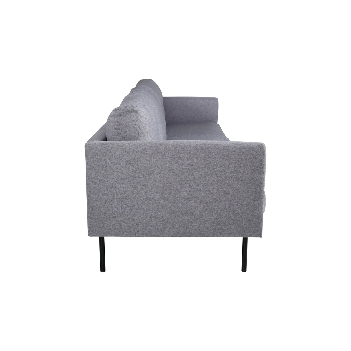 Zoom 3-Sitzer Sofa - Schwarz / Stahlgrauer Stoff - ZEN ZONE Furniture