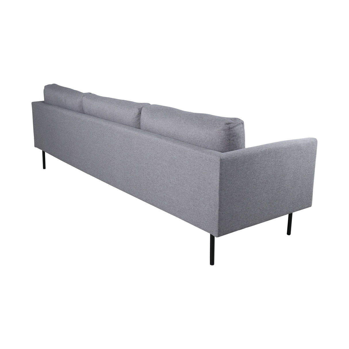 Zoom 3-Sitzer Sofa - Schwarz / Stahlgrauer Stoff - ZEN ZONE Furniture