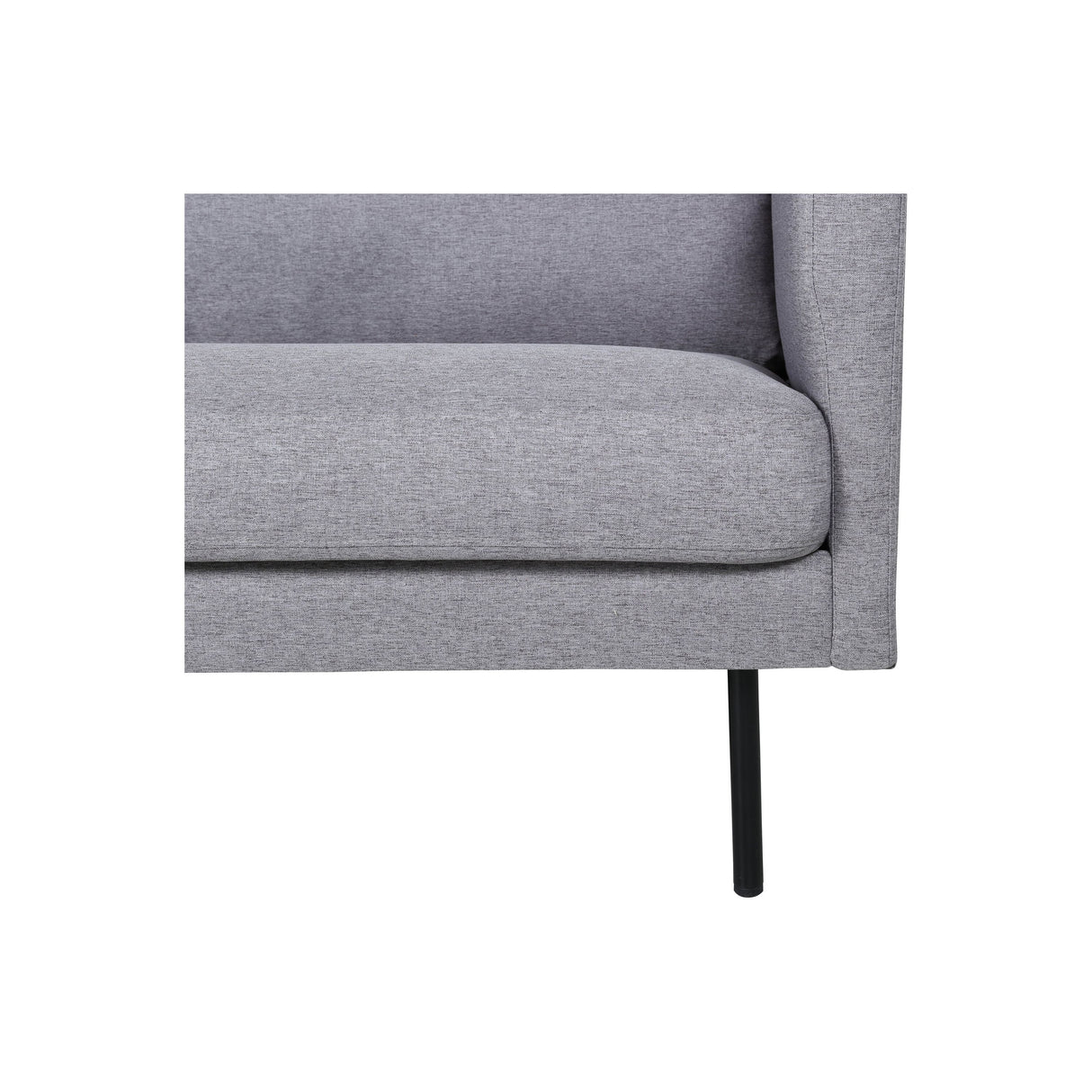 Zoom 3-Sitzer Sofa - Schwarz / Stahlgrauer Stoff - ZEN ZONE Furniture