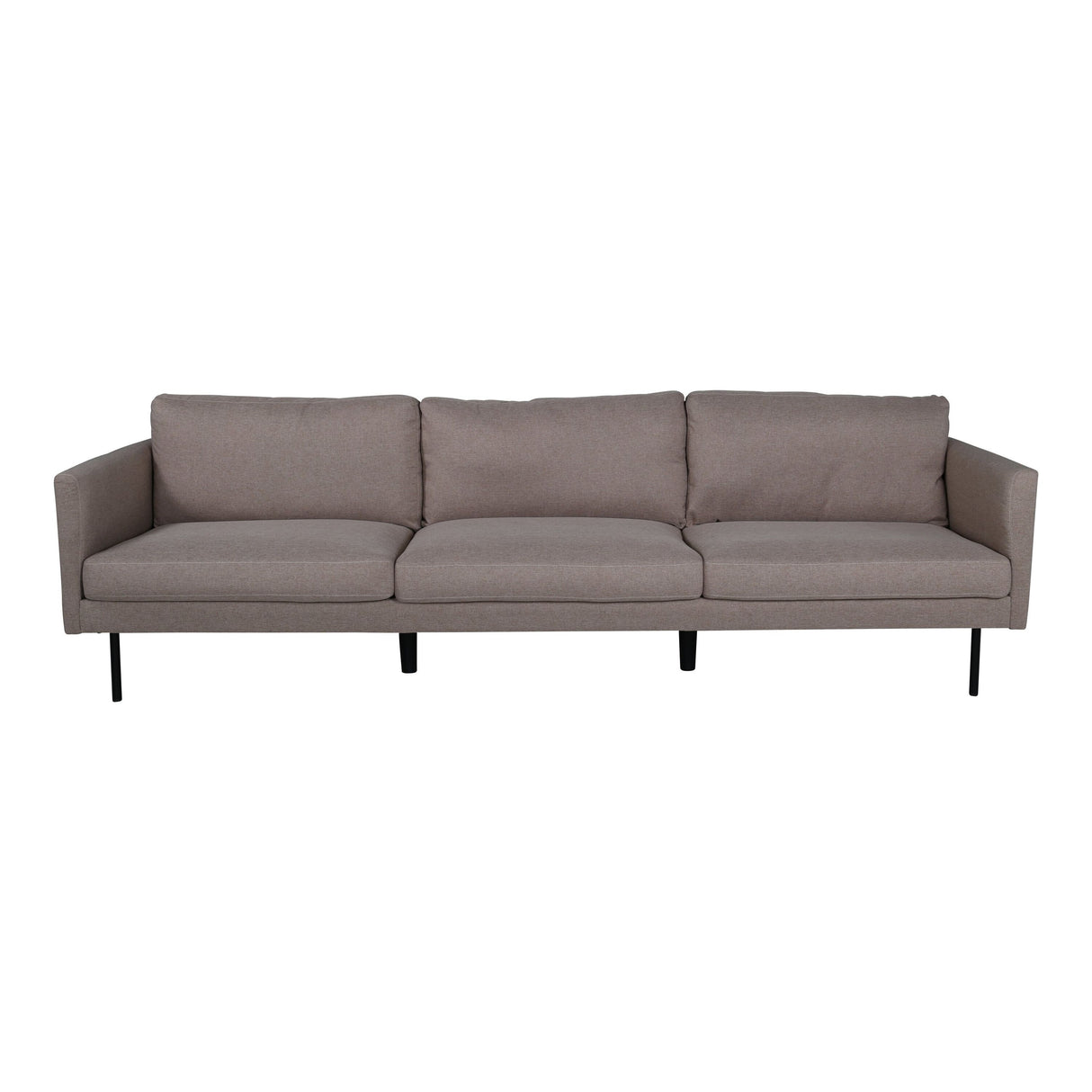 Zoom 3-Sitzer Sofa - Schwarz / Brauner Stoff - ZEN ZONE Furniture