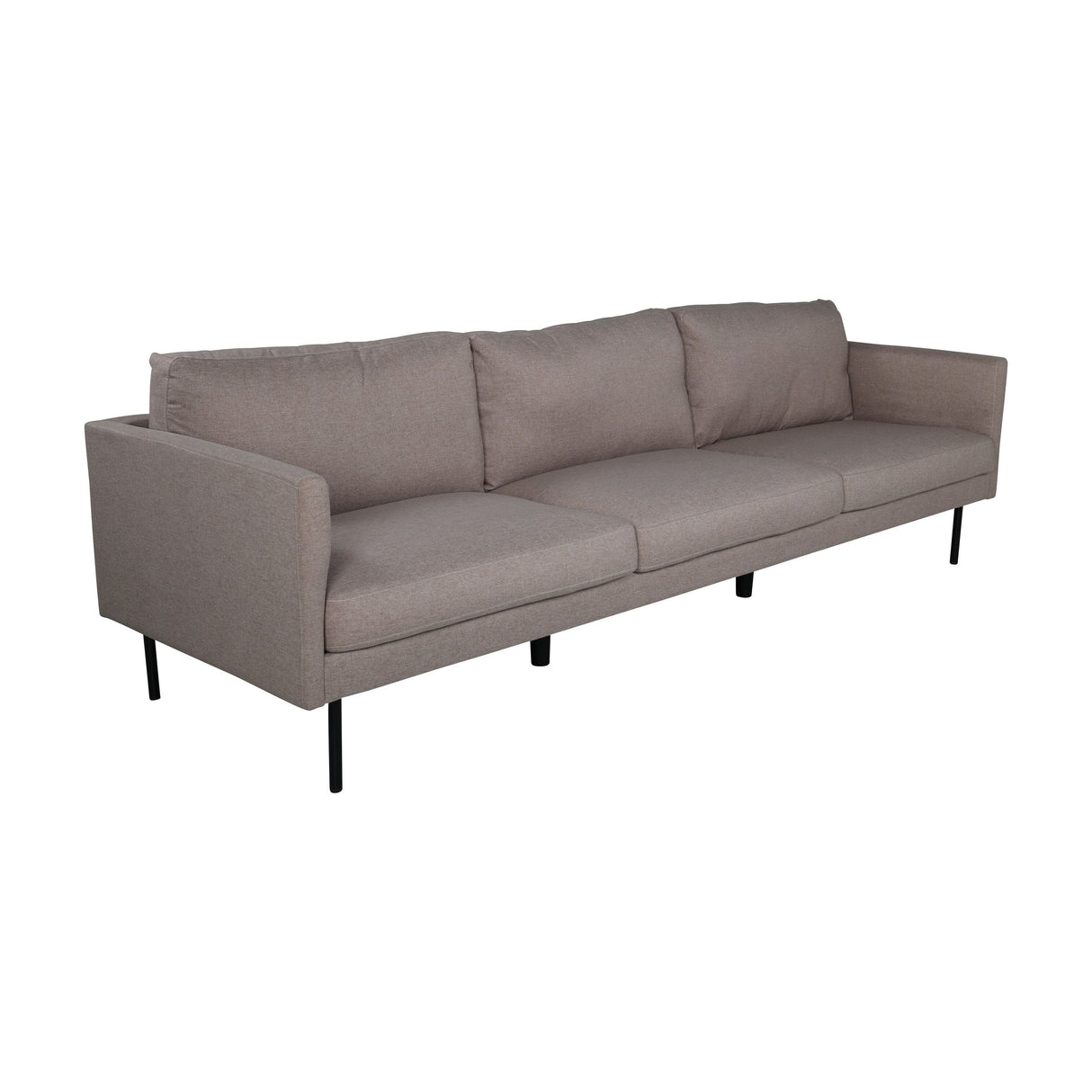 Zoom 3-Sitzer Sofa - Schwarz / Brauner Stoff - ZEN ZONE Furniture