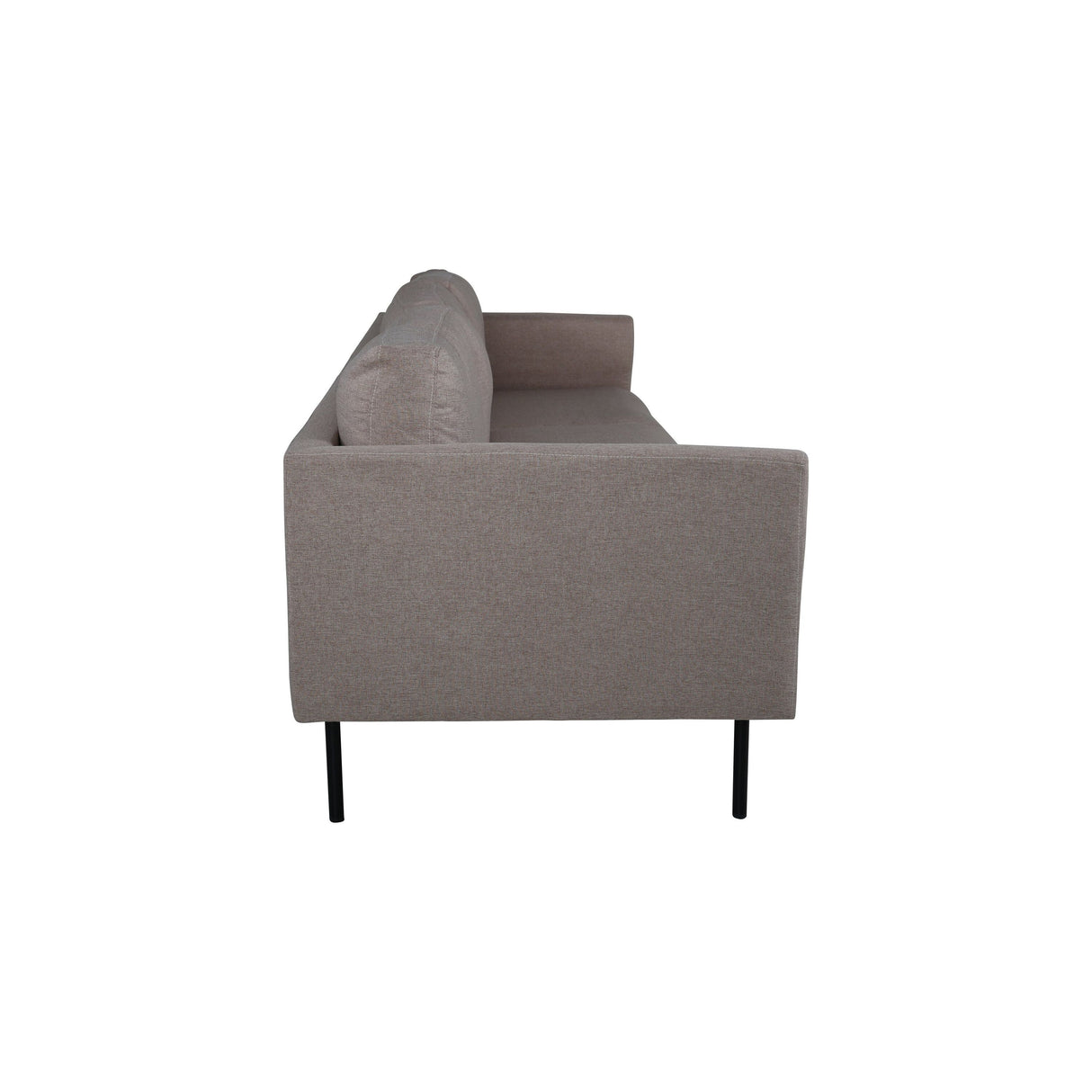 Zoom 3-Sitzer Sofa - Schwarz / Brauner Stoff - ZEN ZONE Furniture