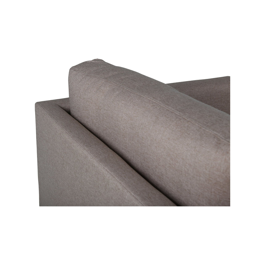 Zoom 3-Sitzer Sofa - Schwarz / Brauner Stoff - ZEN ZONE Furniture