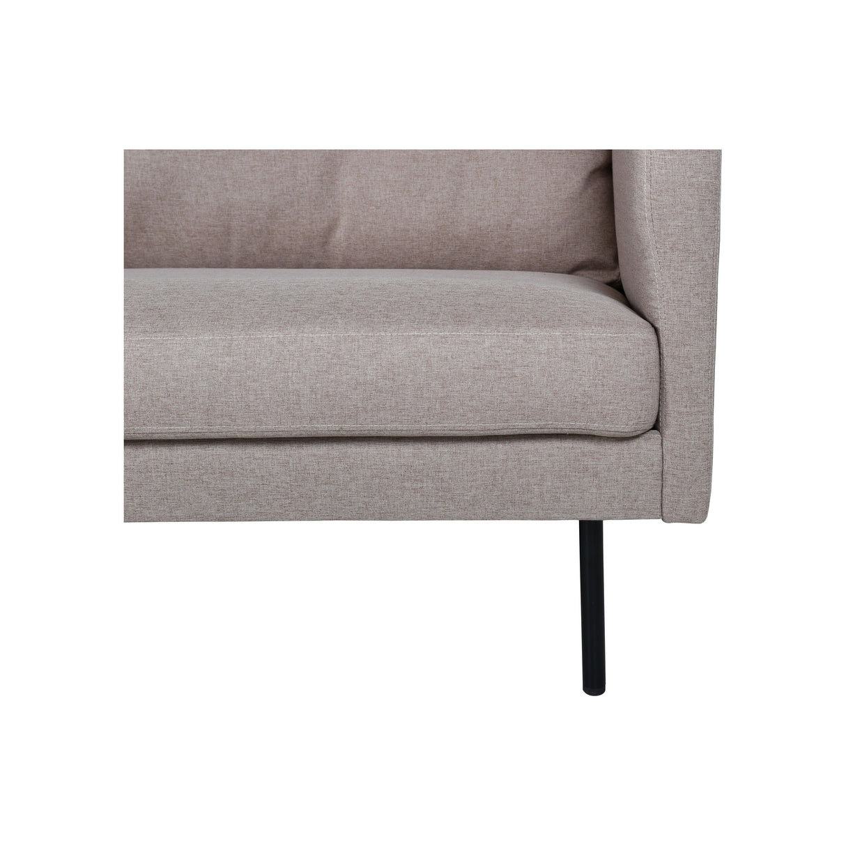 Zoom 3-Sitzer Sofa - Schwarz / Brauner Stoff - ZEN ZONE Furniture