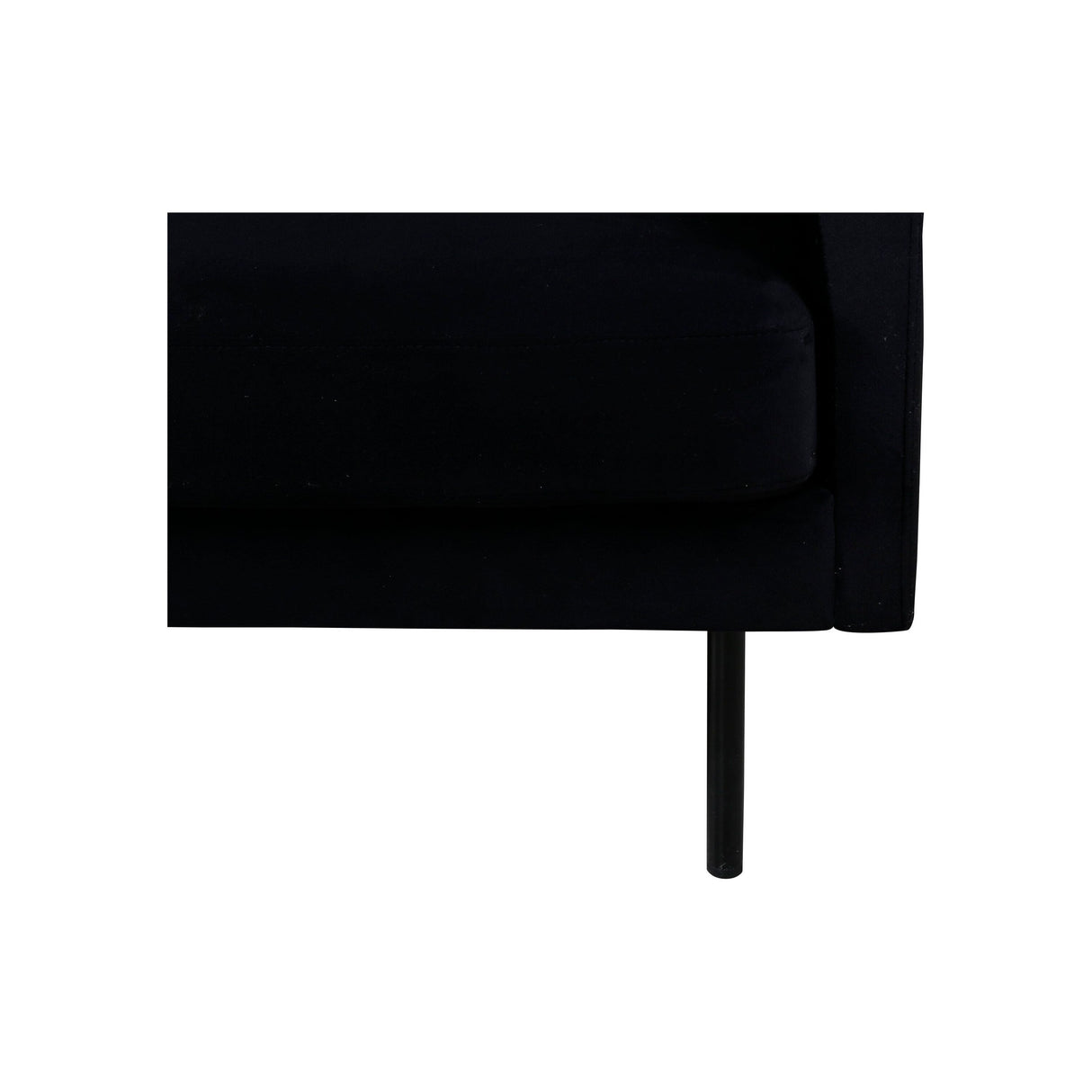 Zoom 3-Sitzer Sofa - Schwarz / Schwarzer Samt - ZEN ZONE Furniture