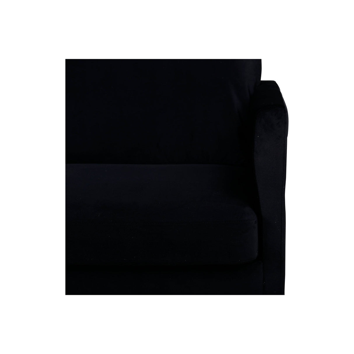 Zoom 3-Sitzer Sofa - Schwarz / Schwarzer Samt - ZEN ZONE Furniture