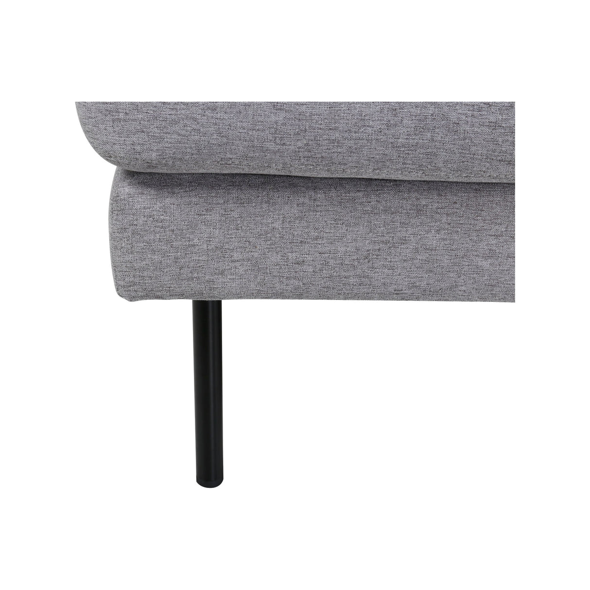 Zoom U-Sofa - Schwarz / Stahlgrauer Stoff - ZEN ZONE Furniture