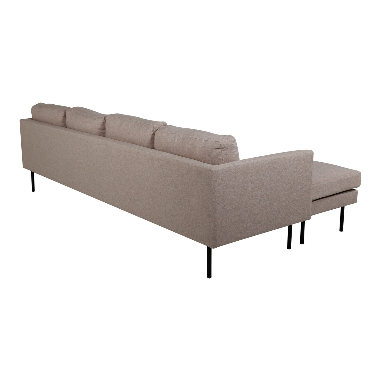 Zoom U-Sofa - Schwarz / Brauner Stoff - ZEN ZONE Furniture