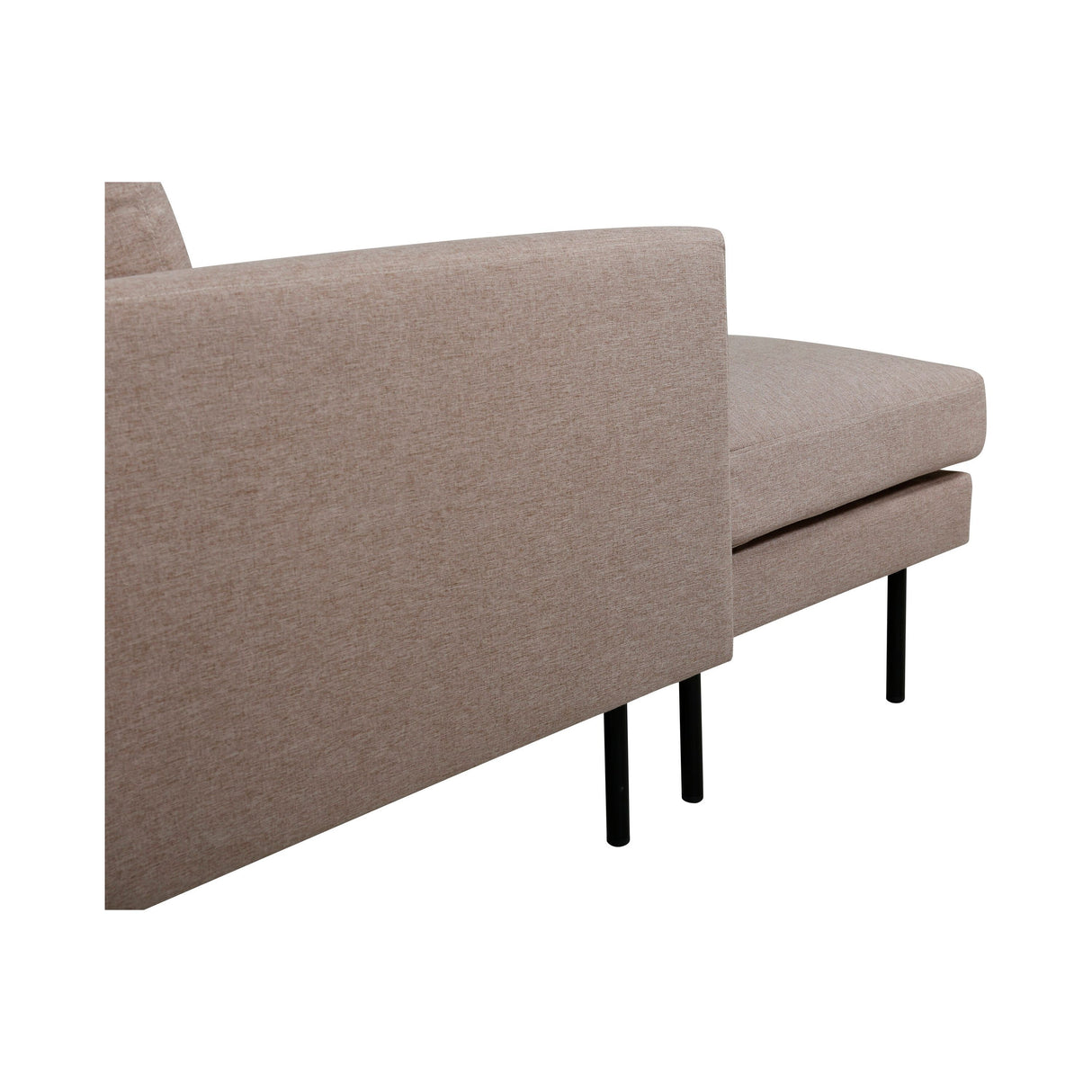 Zoom U-Sofa - Schwarz / Brauner Stoff - ZEN ZONE Furniture