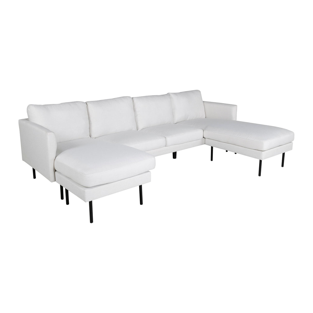Zoom U-Sofa - Schwarz / Hellbeige Stoff - ZEN ZONE Furniture