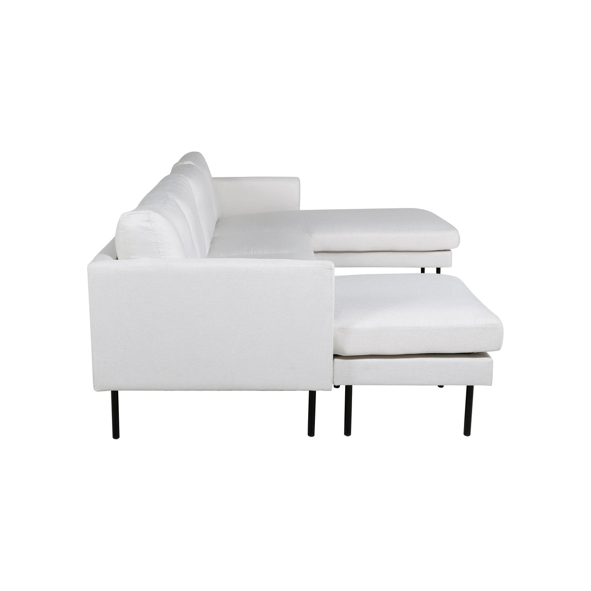 Zoom U-Sofa - Schwarz / Hellbeige Stoff - ZEN ZONE Furniture