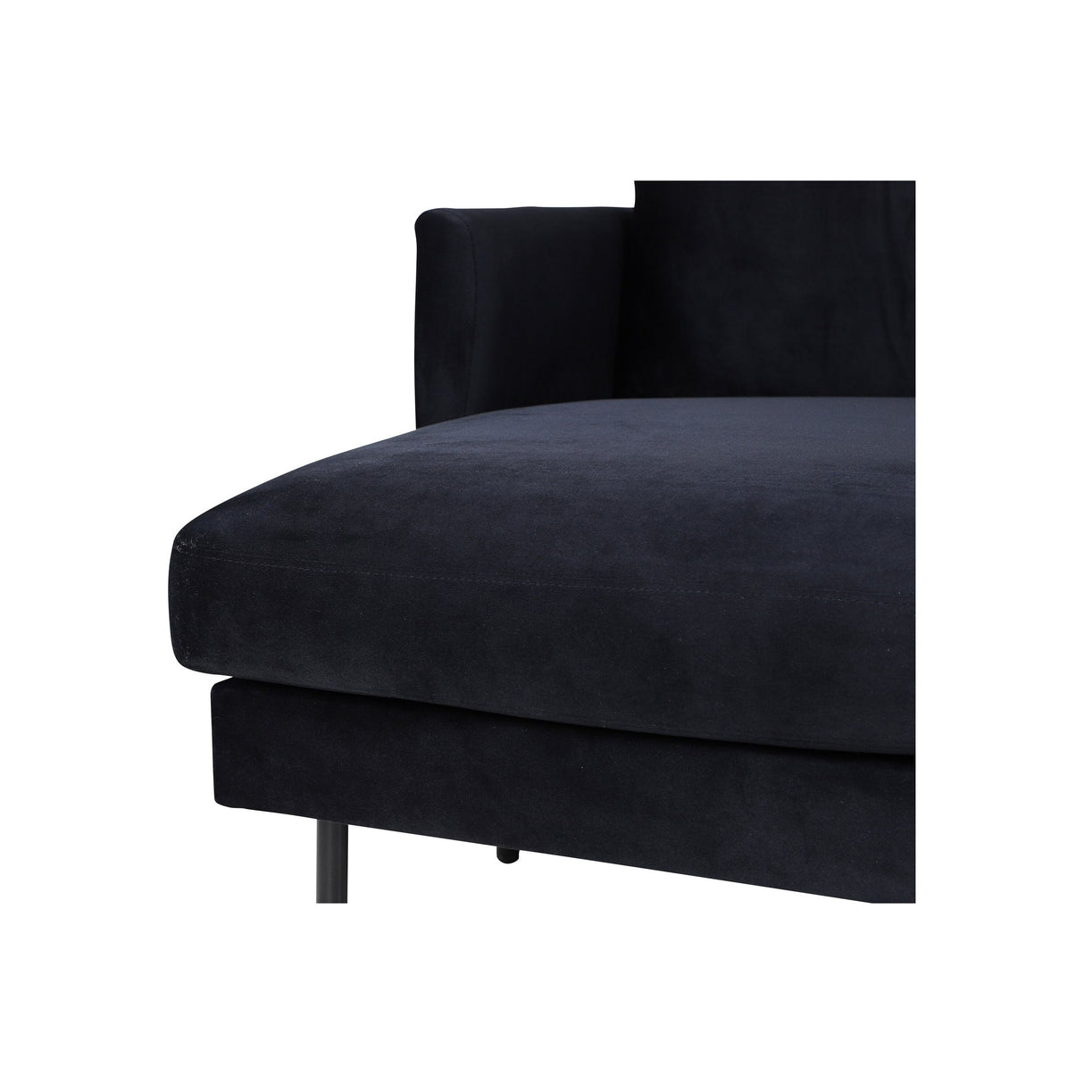 Zoom U-Sofa - Schwarz / Schwarzer Samt - ZEN ZONE Furniture
