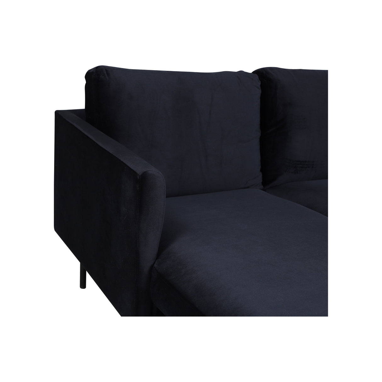 Zoom U-Sofa - Schwarz / Schwarzer Samt - ZEN ZONE Furniture