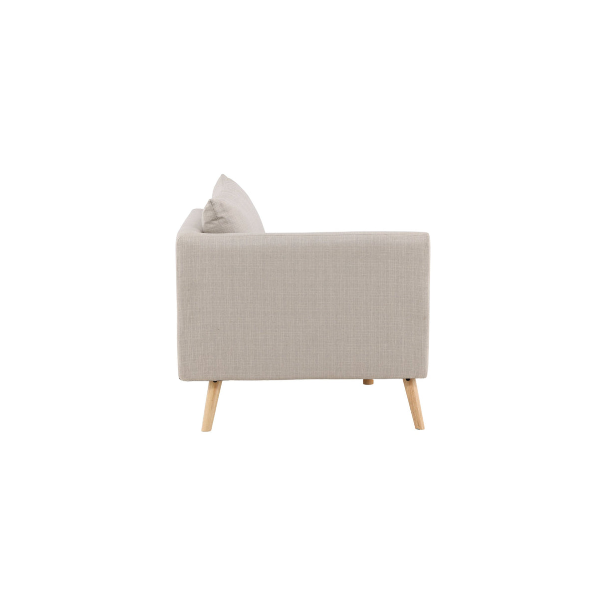 Tacoma 2-Sitzer Sofa - Helle Holzoptik / Leinenstoff - ZEN ZONE Furniture