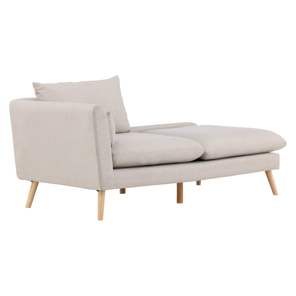 Tacoma 2-Sitzer Sofa - Helle Holzoptik / Leinenstoff - ZEN ZONE Furniture