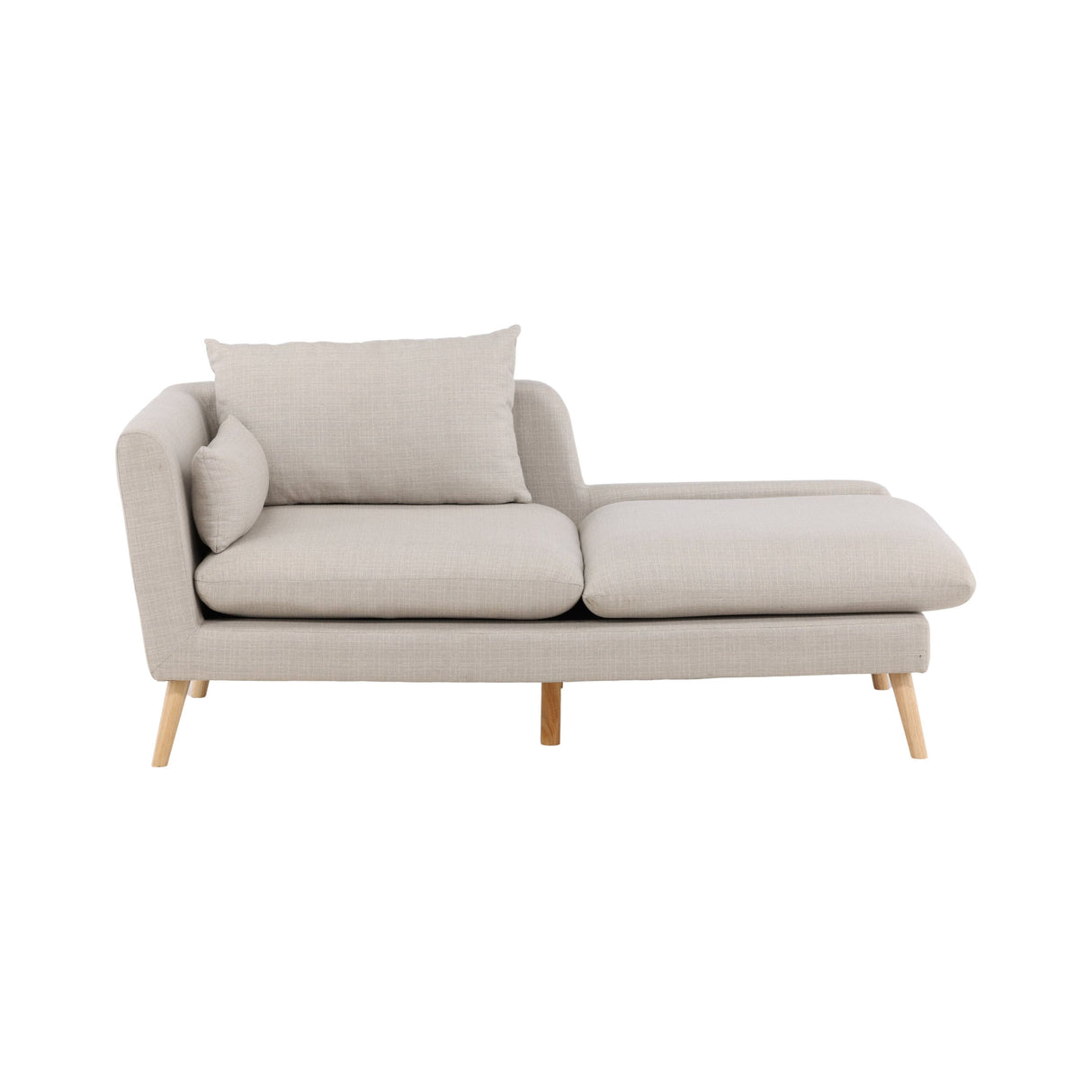 Tacoma 2-Sitzer Sofa - Helle Holzoptik / Leinenstoff - ZEN ZONE Furniture