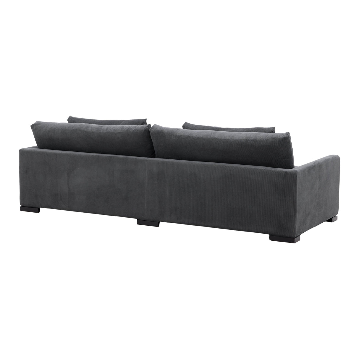 Durham 3-Sitzer Sofa - Holz / Dunkelgrauer Kord - ZEN ZONE Furniture