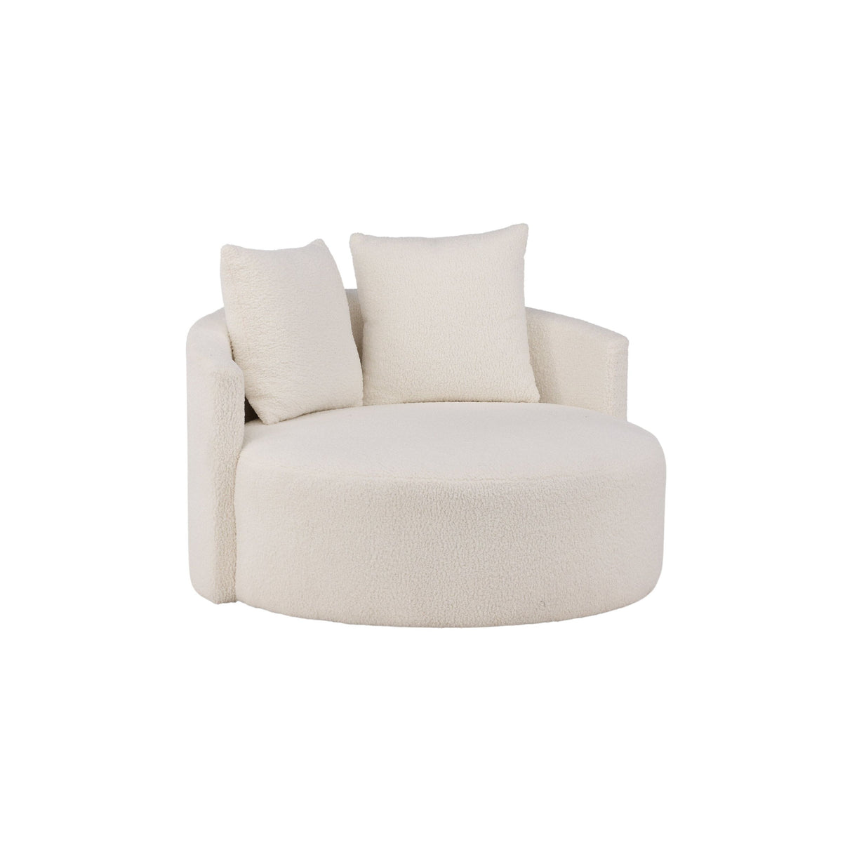 Kelso 2-Sitzer Sofa - Holz / Weißer Teddy - ZEN ZONE Furniture