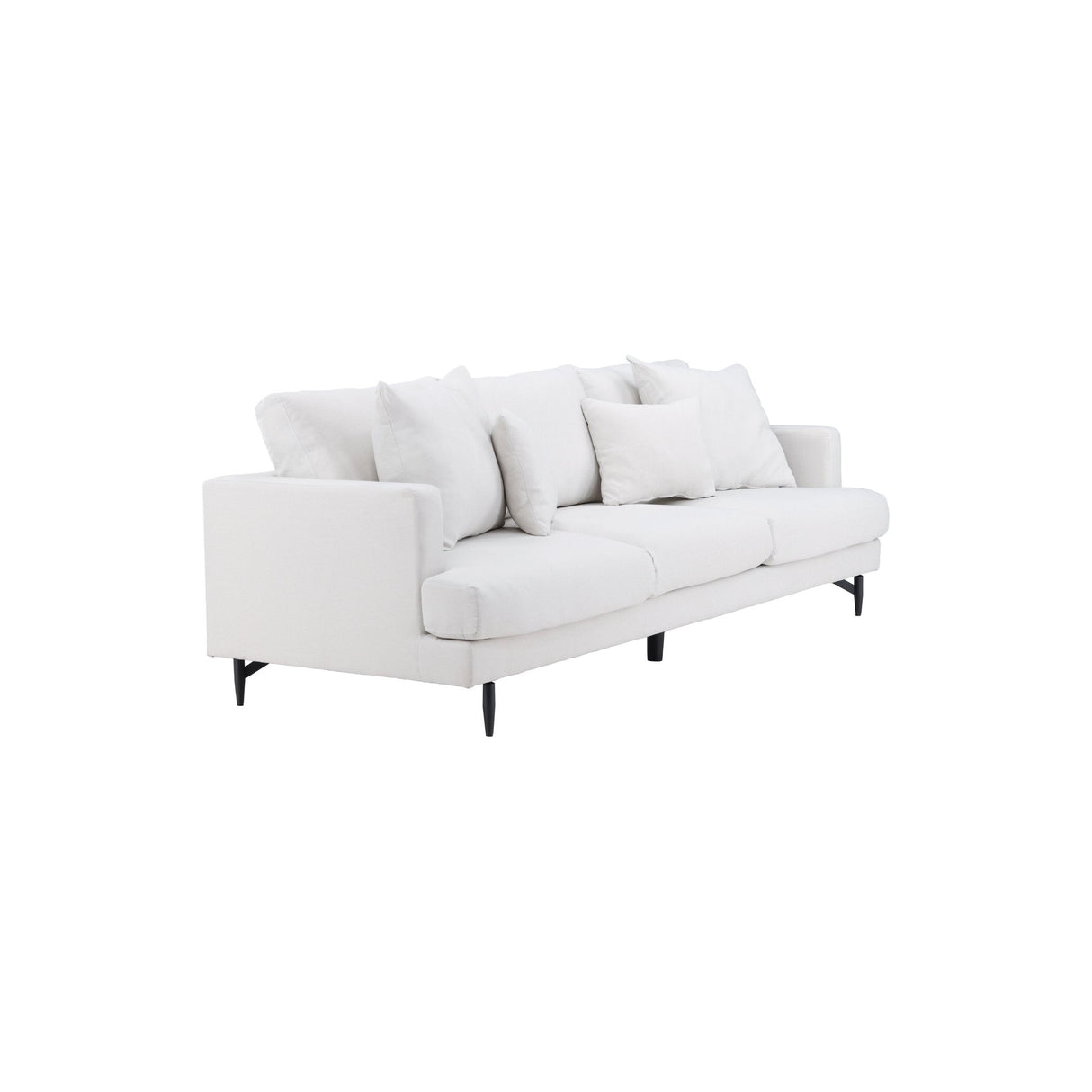 Sofia 3-Sitzer Sofa - Schwarz Beige Stoff Leinen - ZEN ZONE Furniture