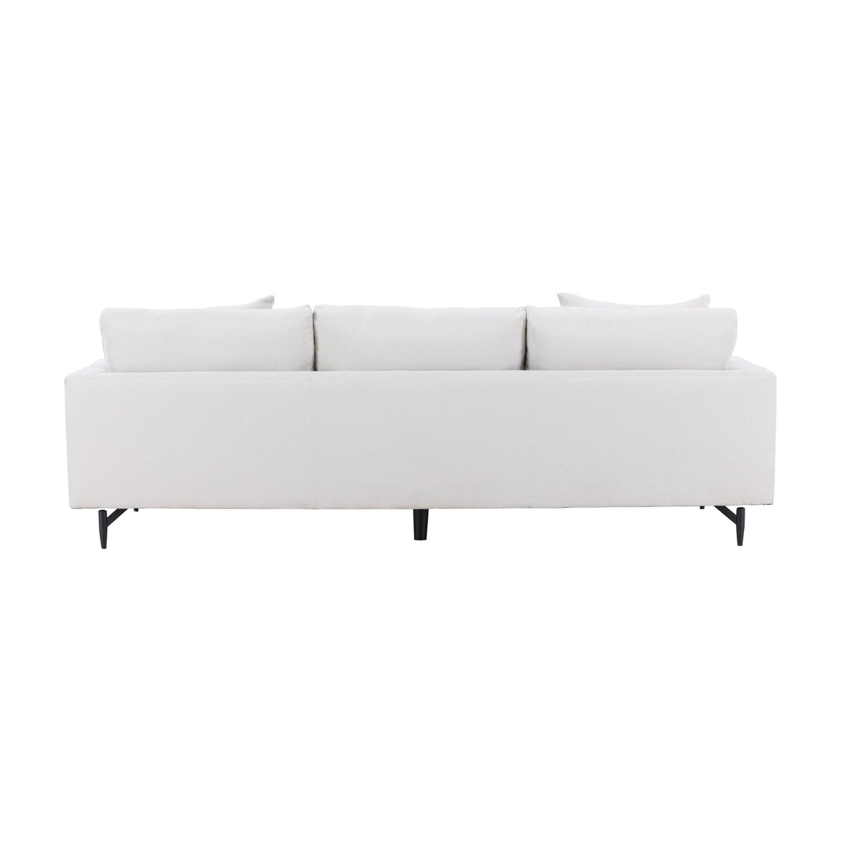 Sofia 3-Sitzer Sofa - Schwarz Beige Stoff Leinen - ZEN ZONE Furniture