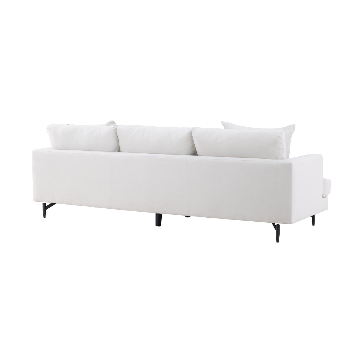 Sofia 3-Sitzer Sofa - Schwarz Beige Stoff Leinen - ZEN ZONE Furniture