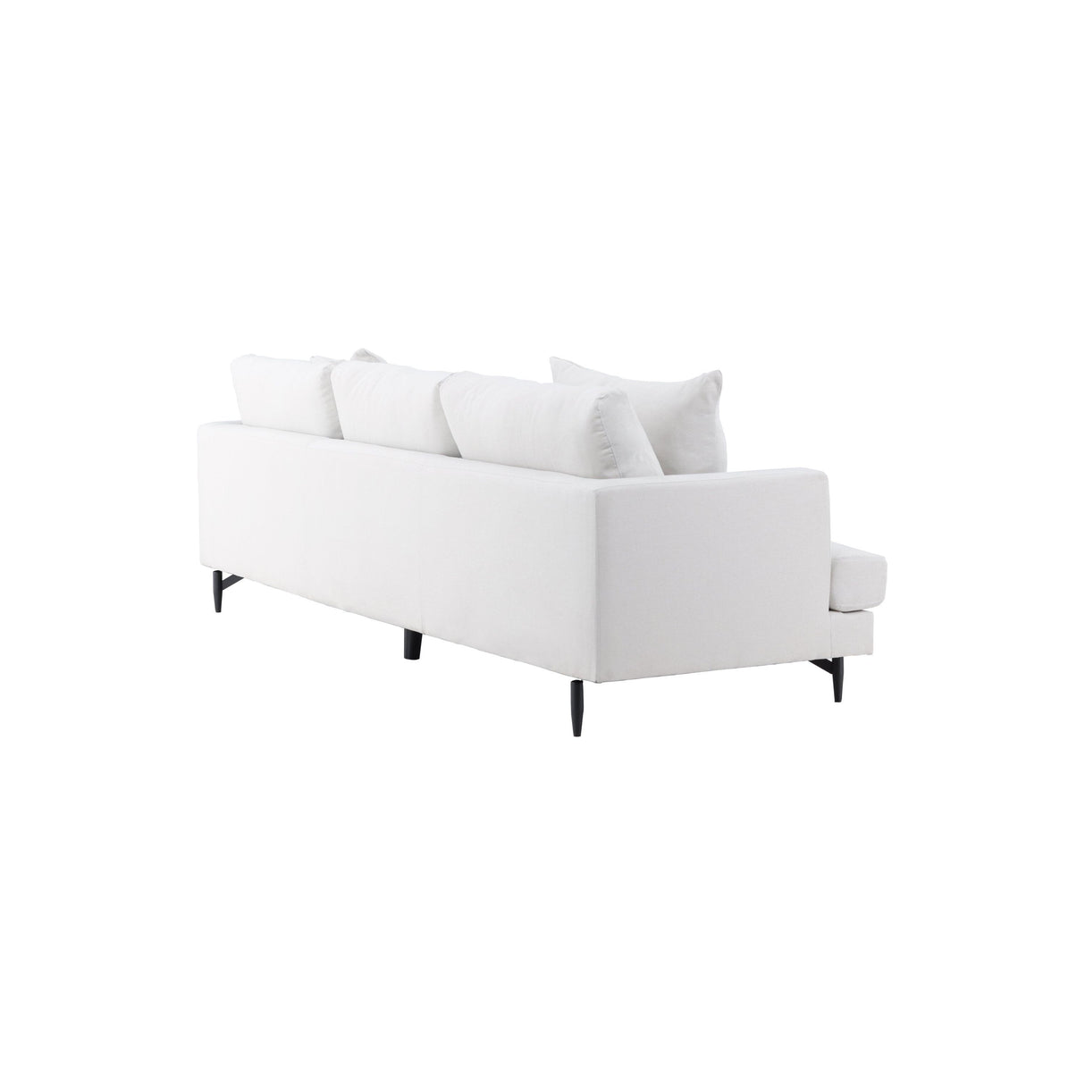 Sofia 3-Sitzer Sofa - Schwarz Beige Stoff Leinen - ZEN ZONE Furniture
