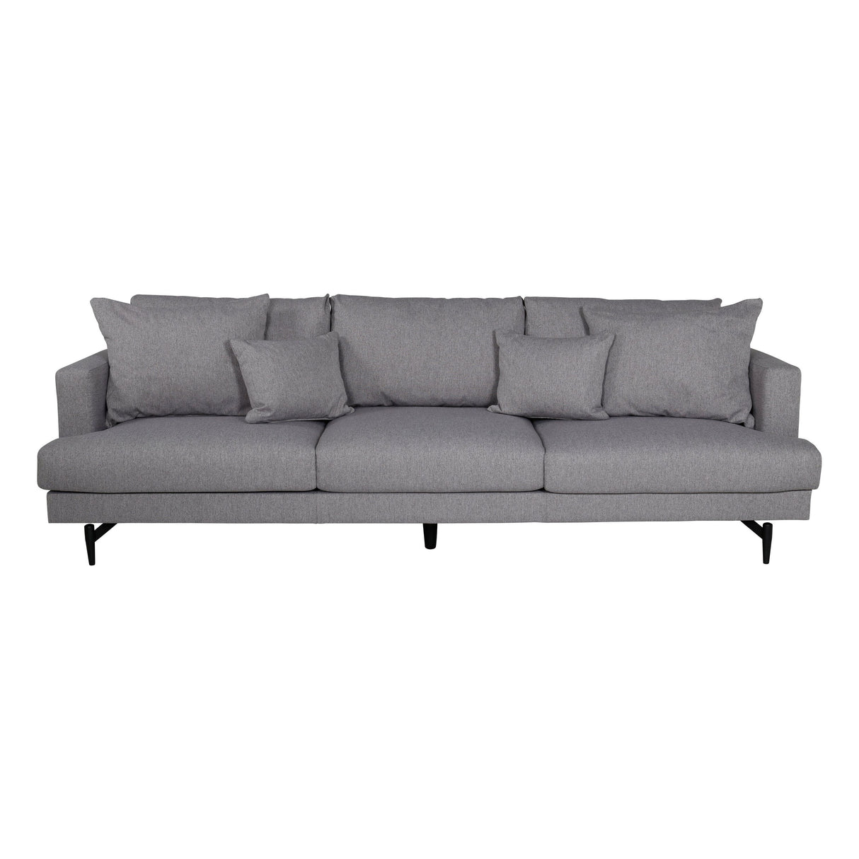 Sofia 3-Sitzer Sofa - Schwarz / Grauer Stoff - ZEN ZONE Furniture