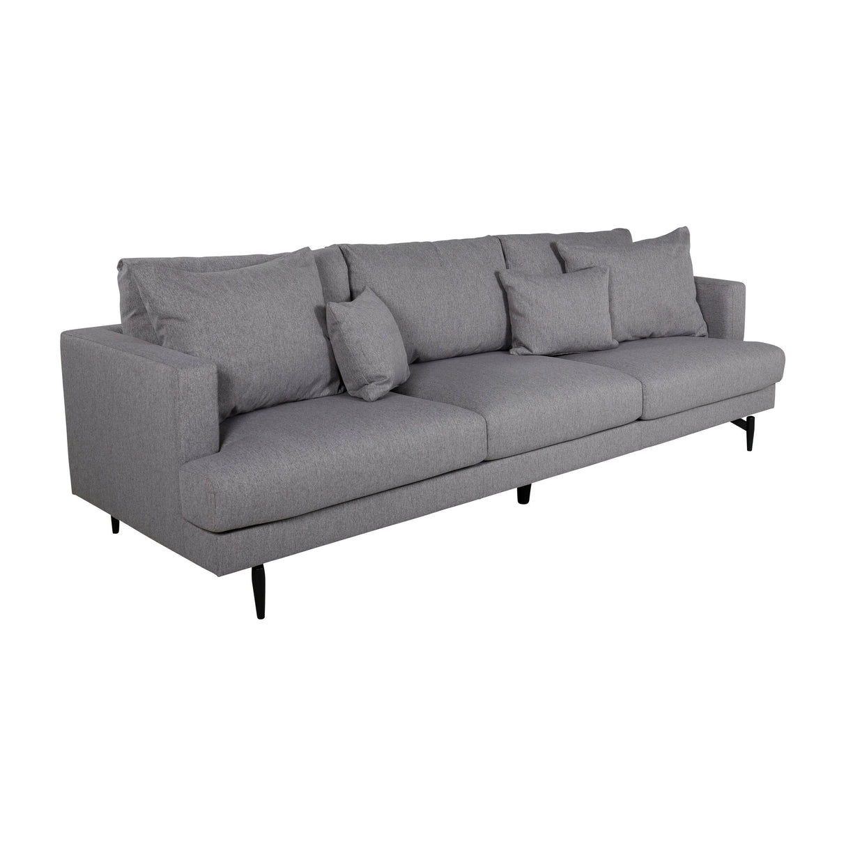 Sofia 3-Sitzer Sofa - Schwarz / Grauer Stoff - ZEN ZONE Furniture