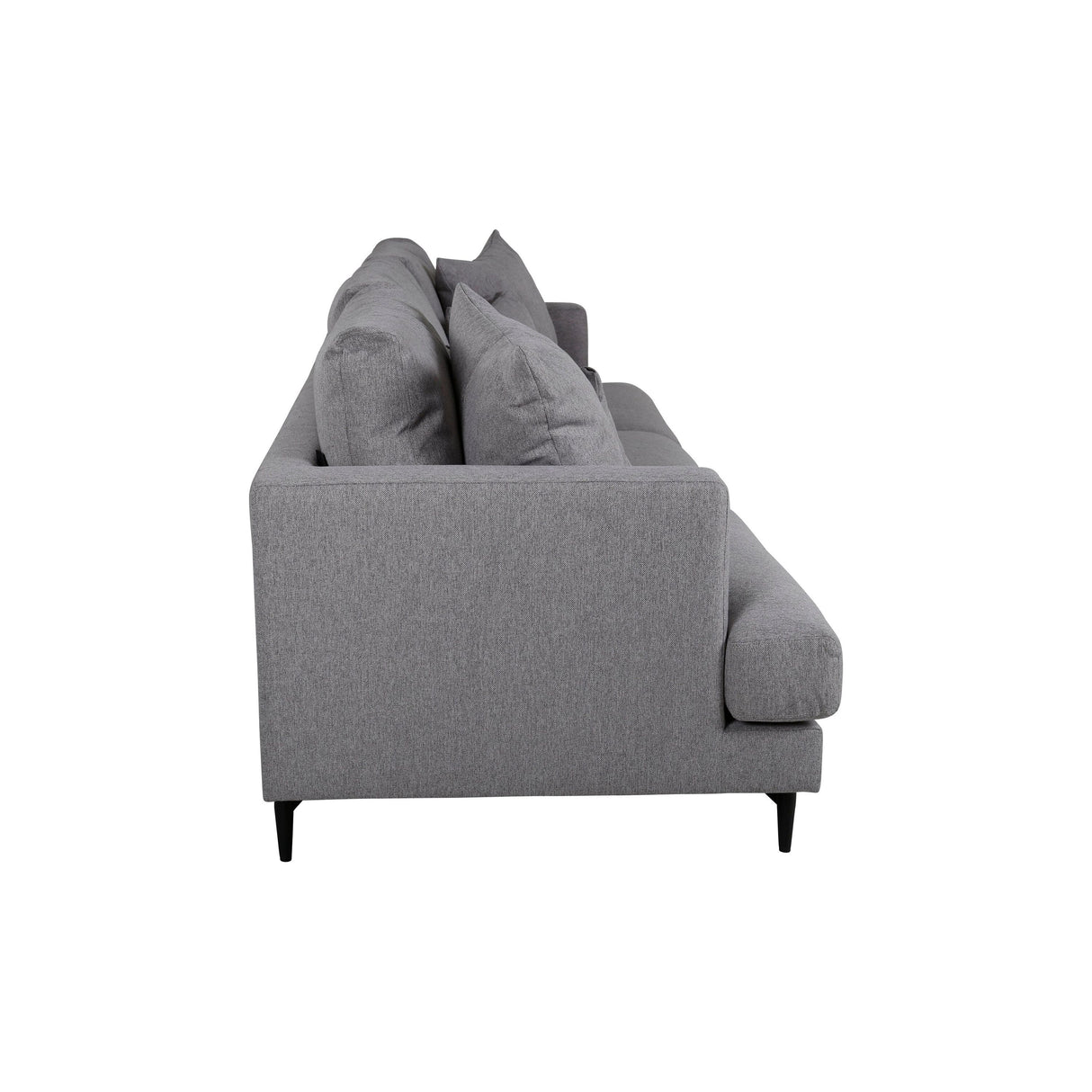 Sofia 3-Sitzer Sofa - Schwarz / Grauer Stoff - ZEN ZONE Furniture