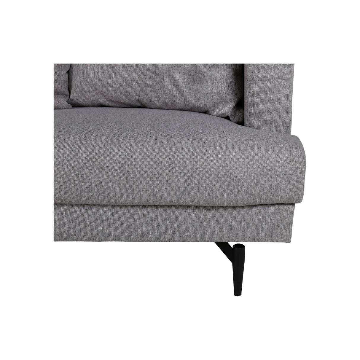 Sofia 3-Sitzer Sofa - Schwarz / Grauer Stoff - ZEN ZONE Furniture