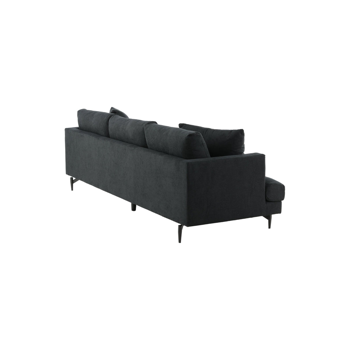 Sofia 3-Sitzer Sofa - Schwarz / Schwarzer Stoff - ZEN ZONE Furniture
