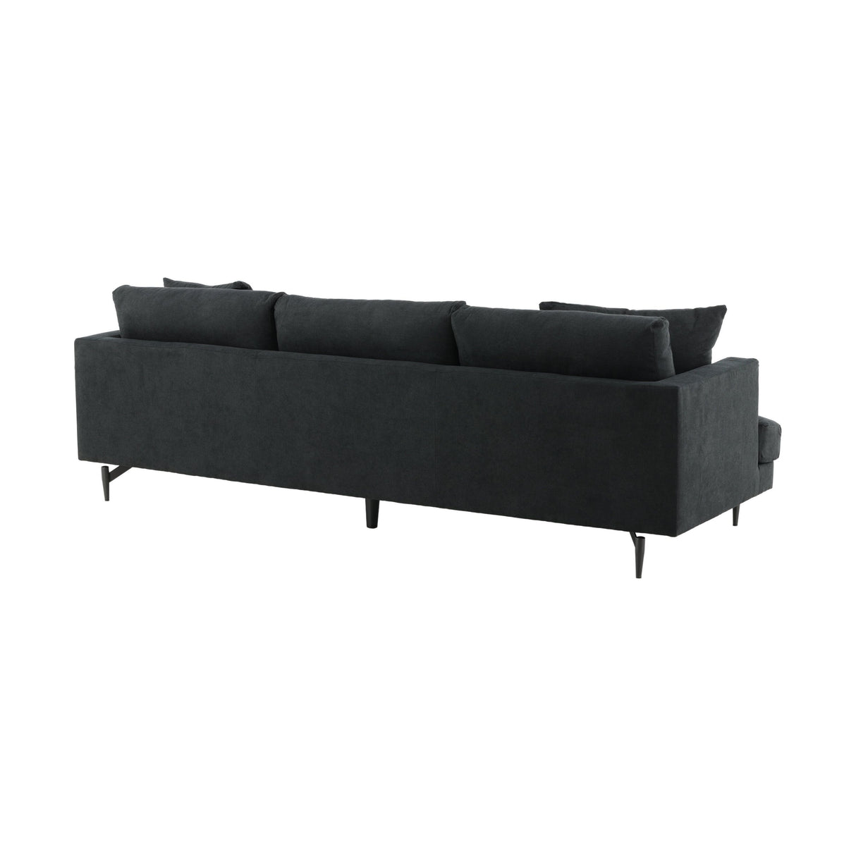 Sofia 3-Sitzer Sofa - Schwarz / Schwarzer Stoff - ZEN ZONE Furniture