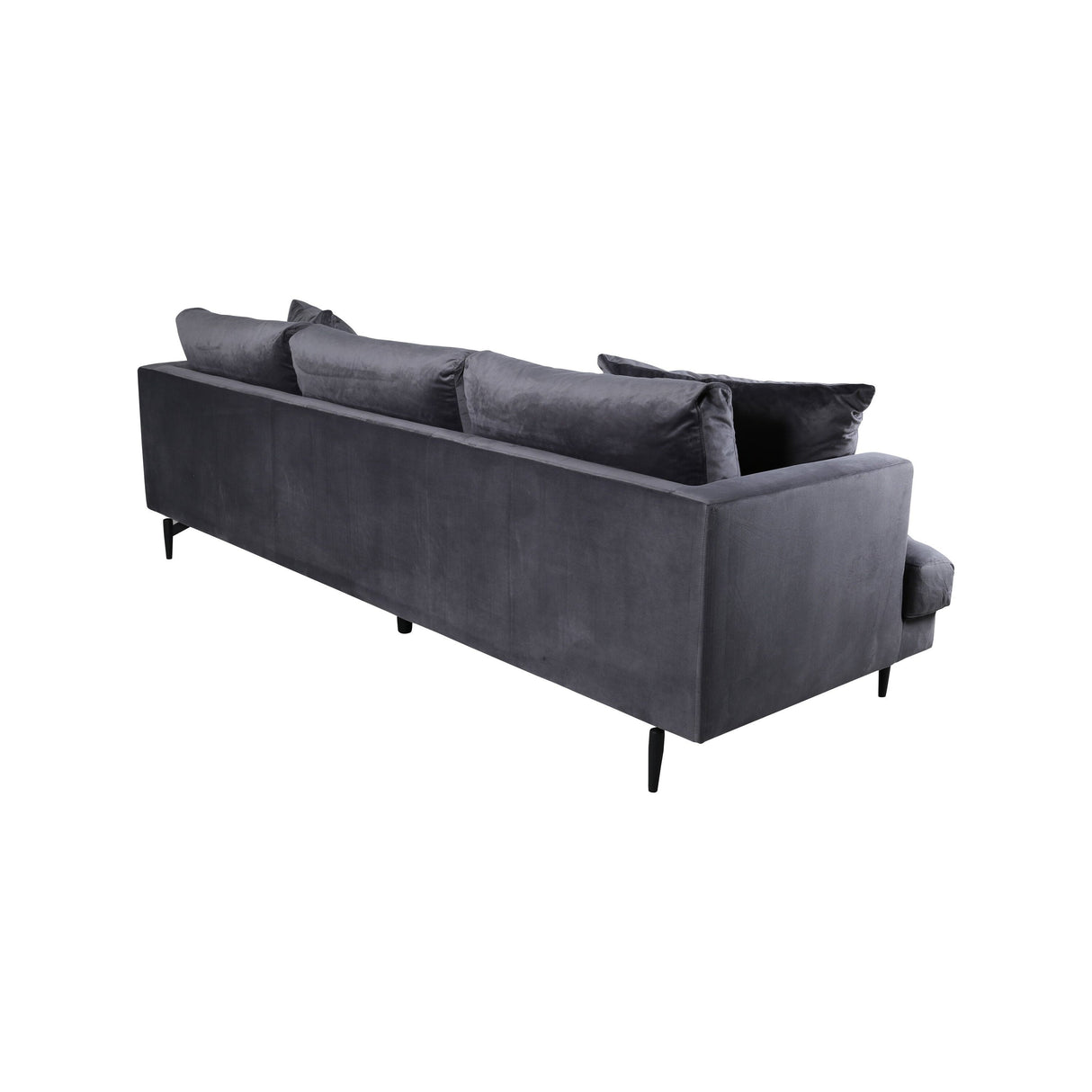 Sofia 3-Sitzer Sofa - Schwarz / Dunkelgrauer Samt - ZEN ZONE Furniture